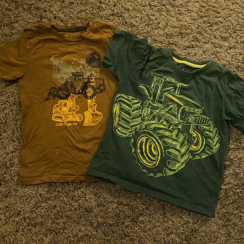 Boys size 7 T-shirts- Carhartt and John Deere
